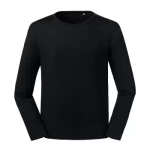 Image of Russell Mens Long-Sleeved T-Shirt (3XL) (Black)