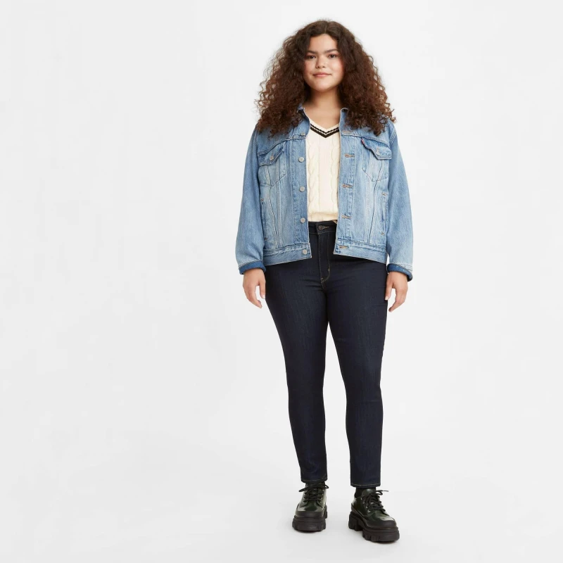 Image of Levis 721 High Rise Skinny Jeans - Blue Blue 25 L32