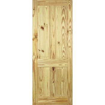 Image of LPD Traditional 4 Panel Unfinished Knotty Pine Internal Door - 1981mm x 711mm (78 inch x 28 inch) LPD Doors PIN4P28