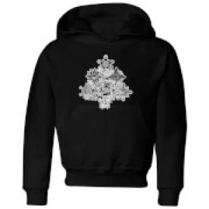 Image of Marvel Shields Snowflakes Kids Christmas Hoodie - Black - 9-10 Years