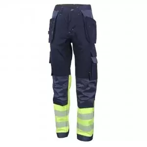 Image of Beeswift High Visibility Two Tone Trousers Saturn Yellow Navy 28S
