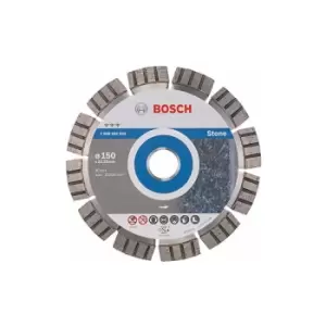 Bosch 2608602643 Diamond Cutting Disc Best for Stone, 150mm Ø, 22.23mm x 2.4mm x 12mm, Silver/Grey - main image