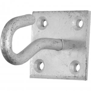 image of Faithfull Wall Hook On Plate Galvanised