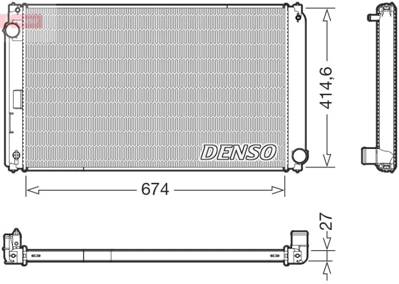 Image of DENSO Engine radiator DENSO DRM50151