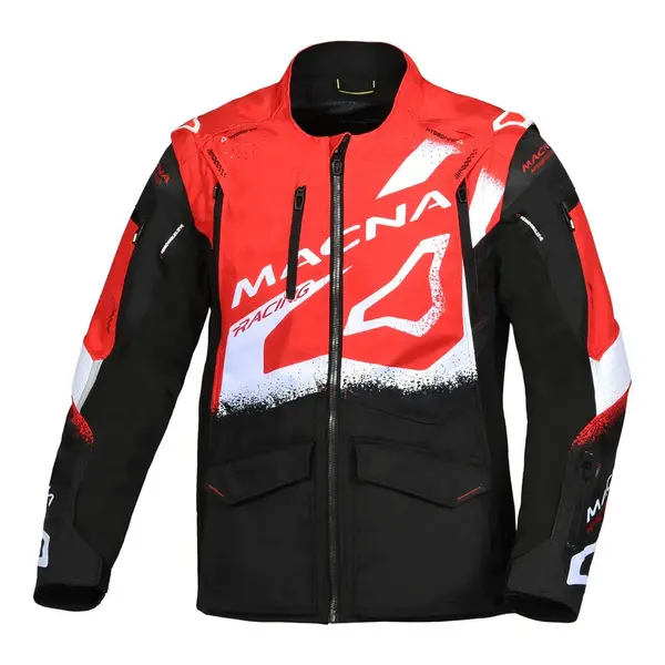 Image of Macna Landmark MX Jacket Red Black Size L