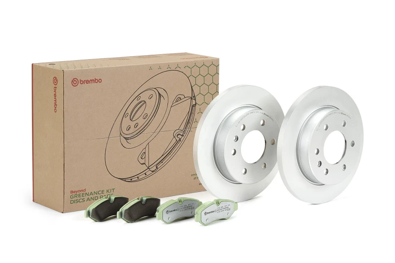 Image of BREMBO Brake discs and pads set BREMBO KT 10 056
