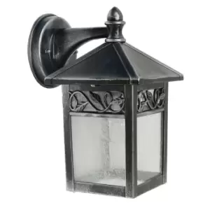 image of Outdoor IP44 Wall Light Sconce Black Silver LED E27 60W Bulb Outside External