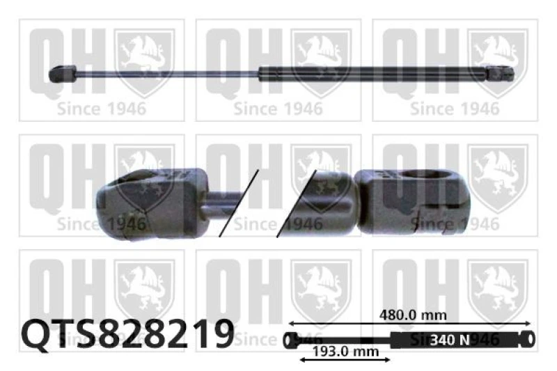 Image of QUINTON HAZELL Tailgate strut QUINTON HAZELL QTS828219