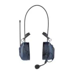 image of 3M LiteCom Wireless Speak & Listen Electronic Ear Defenders with Helmet Attachment, 32dB, Blue, Noise Cancelling