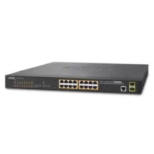 image of GS-4210-16P2S - Managed - L2+ - Gigabit Ethernet (10/100/1000) - Power over Ethernet (PoE) - Rack mounting - 1U