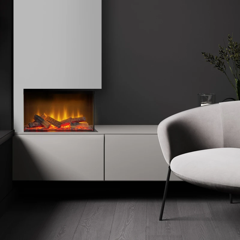 Image of Acantha Aspire 50 Corner View Media Wall Electric Fire 25485