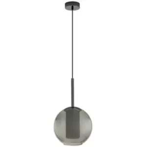 image of Eglo Tindari Globe Pendant Ceiling Light Nickel-Nero