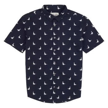 Image of Jack Wills Wills Boys Printed Shirt - Blue