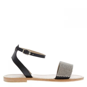 image of Firetrap Blackseal PrimDia Sandals - Black Leather