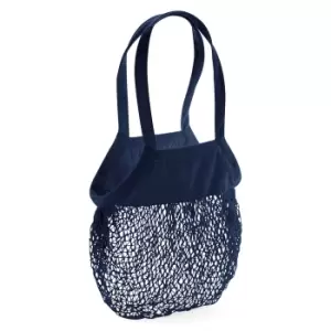 Image of Westford Mill Organic Cotton Mesh Grocery Bag (One Size) (Navy)