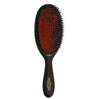 image of Mason Pearson Boar Bristle and Nylon Medium Junior Brush Dark Ruby