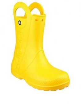 Crocs Handle It Wellington Boots - Yellow, Size 8 Younger