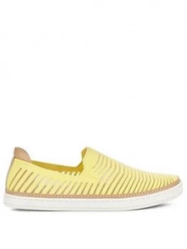 Image of UGG Sammy Chevron Plimsoll - Yellow, Margarita, Size 8, Women