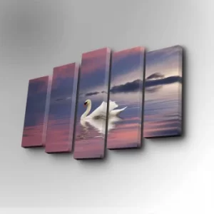 Image of 5PUC-040 Multicolor Decorative Canvas Painting (5 Pieces)