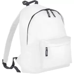 Image of Bagbase Junior Fashion Backpack / Rucksack (14 Litres) (One Size) (White/Graphite) - White/Graphite