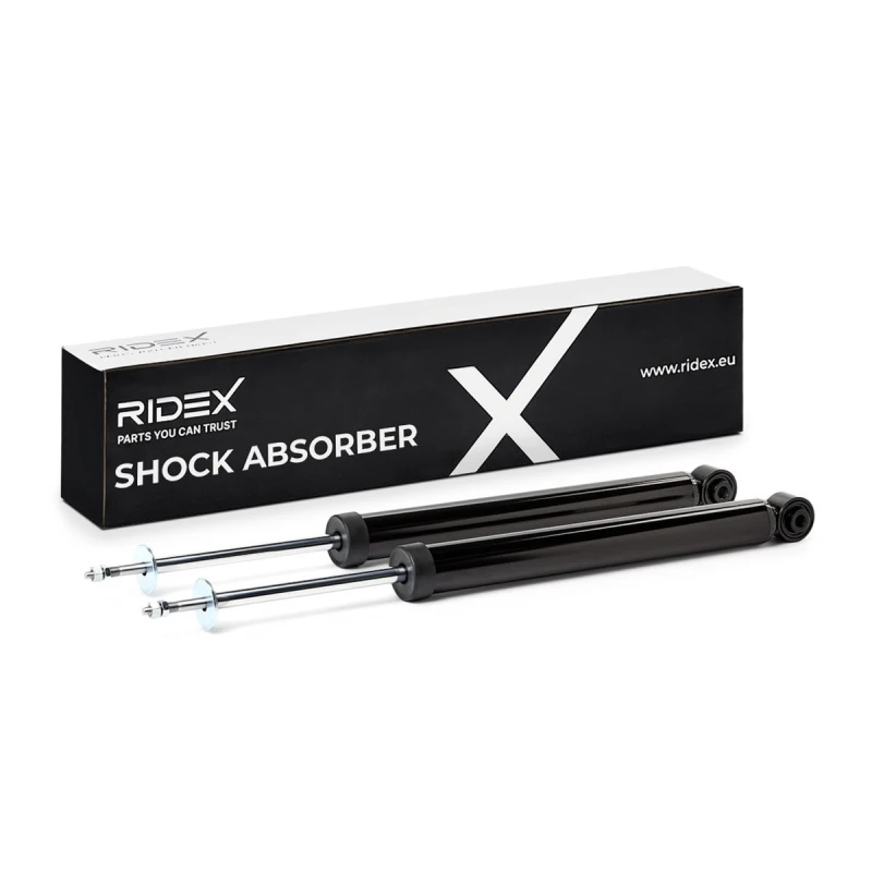 Image of RIDEX 854S2099 Shock absorber Rear Axle, Gas Pressure, Twin-Tube, Telescopic Shock Absorber, Bottom eye Shock Absorber (854)