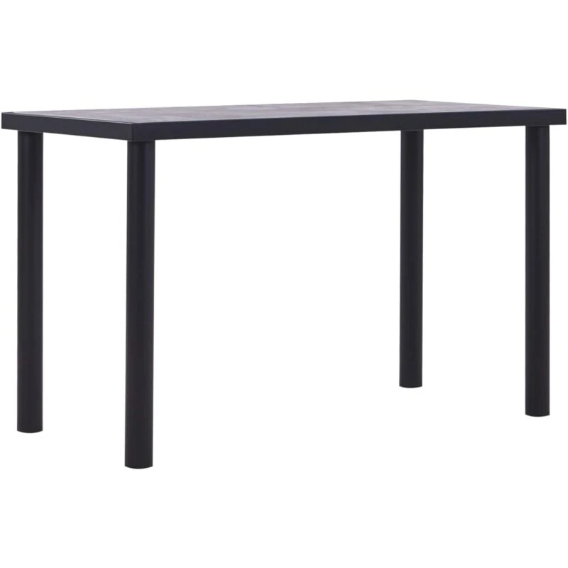 Image of VIDAXL Dining Table Black and Concrete Grey 120x60x75cm mdf Vidaxl 281857