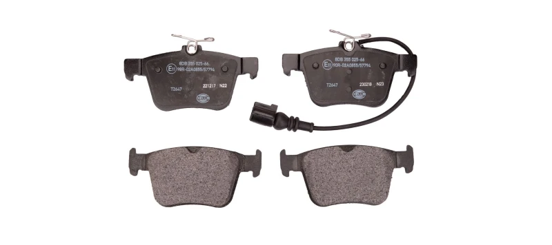 Image of HELLA Brake pad set HELLA 8DB 355 025-661