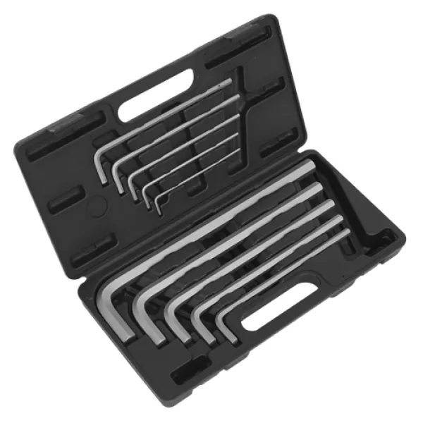 Image of Genuine SEALEY AK6143 Jumbo Hex Key Set 10pc Extra-Long Metric