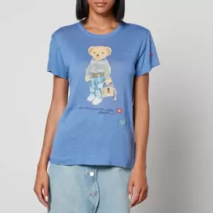 Image of Polo Ralph Lauren Polo Bear Linen-Jersey T-Shirt - M