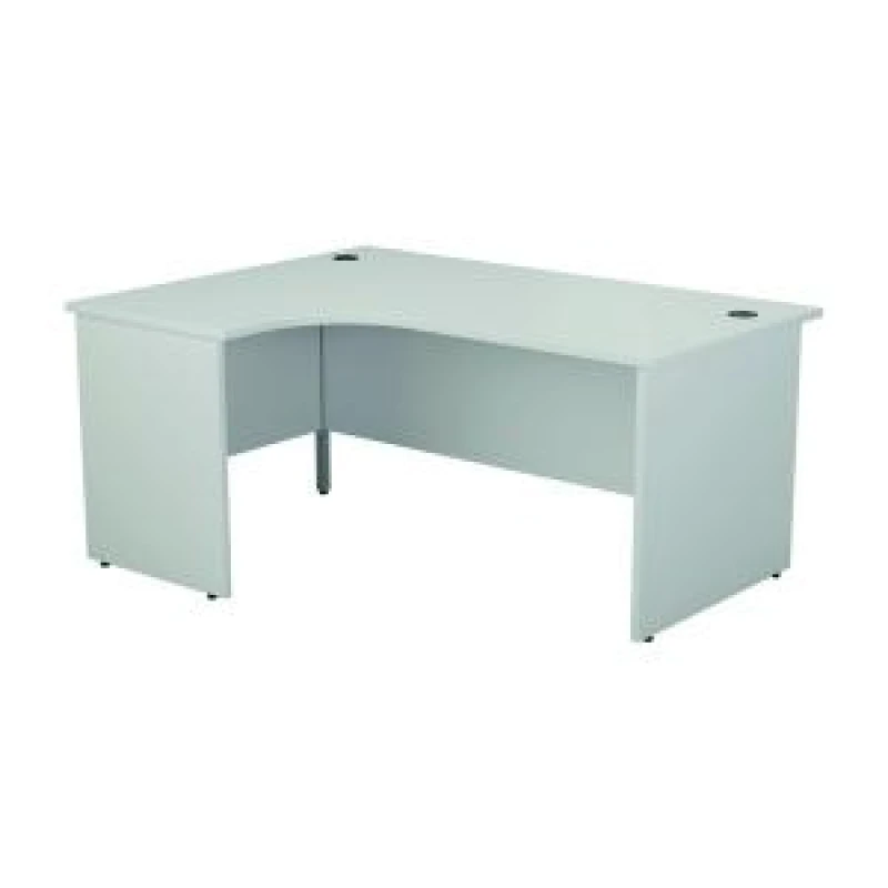 Image of Jemini Radial Left Hand Panel End Desk 1600x1200x730mm White KF805038
