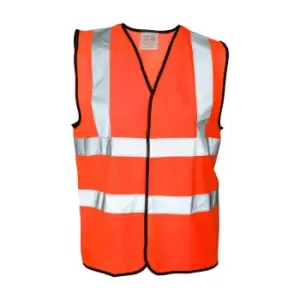 image of Absolute Apparel Mens Hi Vis Waistcoat (2XL) (Orange)