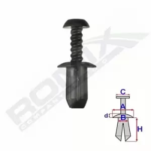 Image of ROMIX Clip C70427 BMW,MINI,3 Limousine (E46),3 Limousine (E90),5 Limousine (E60),3 Touring (E46),5 Limousine (F10),1 Schragheck (F20),3 Coupe (E46)