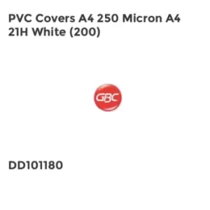 image of GBC PVC Covers A4 250 Micron A4 21H White 200