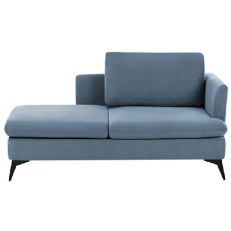 Image of Beliani Right-Hand Chaise Lounge Sievoz Fabric Blue