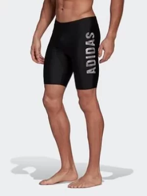 image of adidas Wording Swim Jammers, Black Size M Men