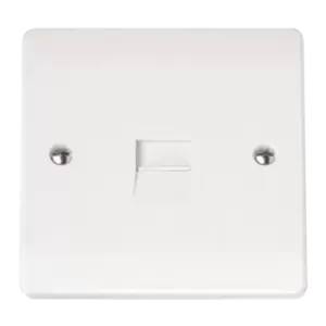 Image of Click Scolmore Mode 45A 1 Gang Single Secondary Telephone Socket Polar White - CMA124