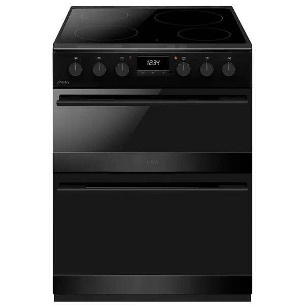 image of CDA CFC6100MB 60cm Electric Cooker with Ceramic Hob - Black - A Rated