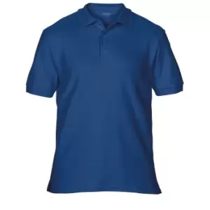 image of Gildan Mens Premium Cotton Sport Double Pique Polo Shirt (M) (Navy)