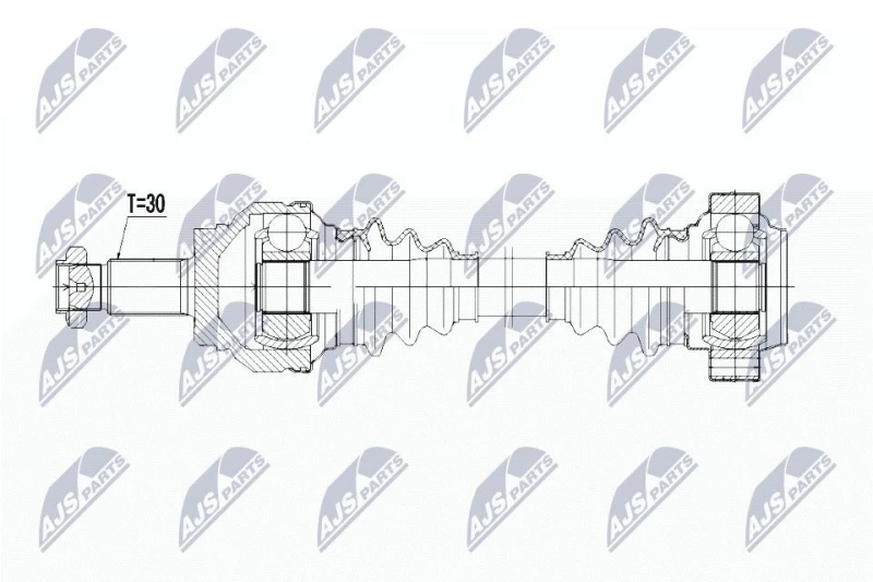 Image of NTY NPW-BM-043 Drive shaft 6-Speed Manual Transmission, Right Drive Shaft (13)