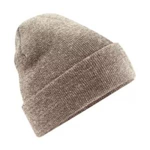 Image of Beechfield Unisex Original Cuffed Beanie Winter Hat (One Size) (Heather Oatmeal)