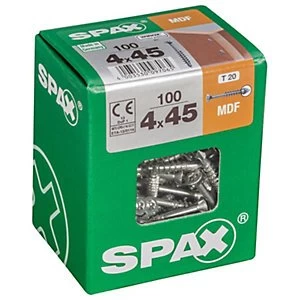 Image of Spax TX Countersunk Blue Zinc MDF Screws - 4 x 45mm Pack of 100