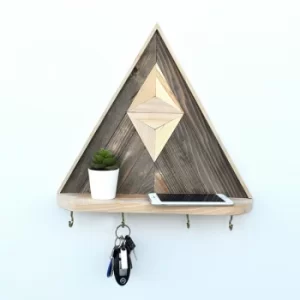 Image of TAH091 Multicolor Decorative MDF Painting With Wall Shelf