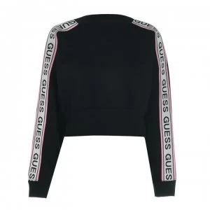 Guess Tape Crew Neck Sweatshirt - Black