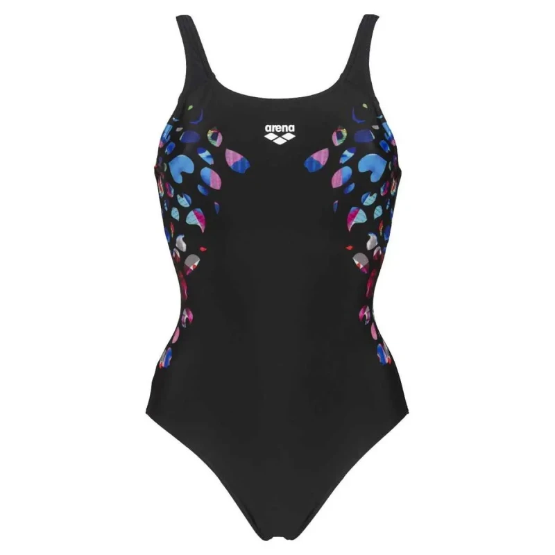 Image of Womens 1 Piece swimsuit Arena Lucent Back One Piece Noir Female 46