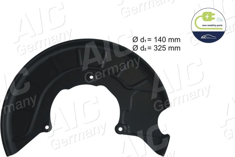 Image of Brake disc backing plate AIC 54846