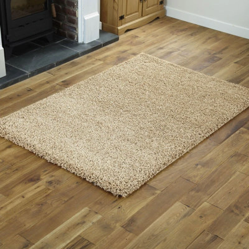 Image of Smart Living Smart Living Soft Fluffy 5cm Thick Pile Shaggy Area Rugs for Living Room, Bedroom in Light Beige Size: 80cm x 150cm Light Beige 80cm x