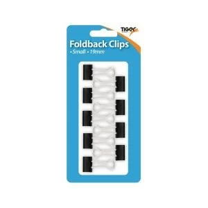 image of Tiger Small Fold Back Clips 19mm Pack of 108 302004