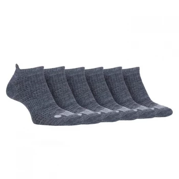 image of Jeep 6 Pack Trainer Socks Mens - Charcoal