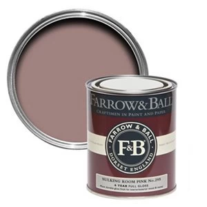 image of Farrow & Ball Sulking room pink No. 295 Gloss Metal & wood Paint 0.75L