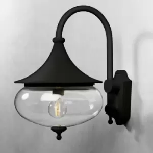 Image of Konstsmide Libra Outdoor Classic Dome Down Wall - Matt Black, IP23